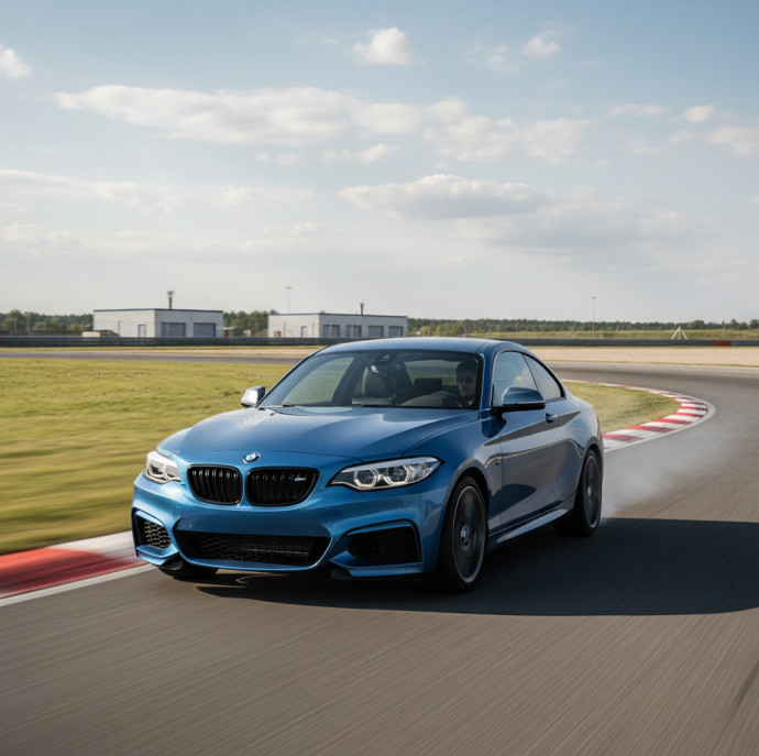 Заезд на спорткаре BMW M240 на гоночном треке в Москве