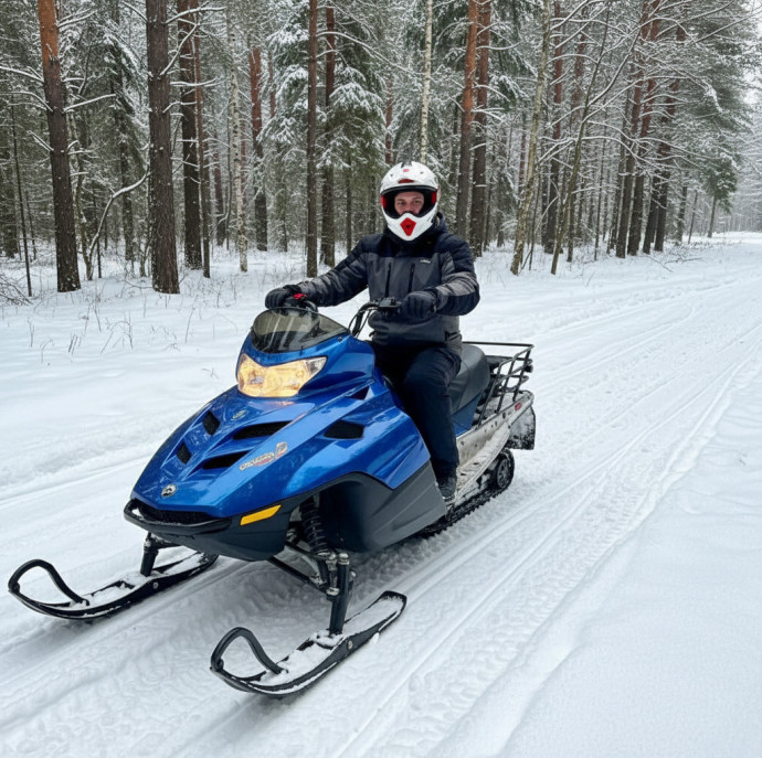 Поездка на снегоходе в Москве
