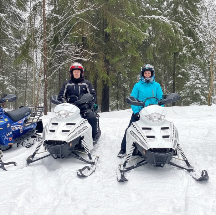 Поездка на снегоходе в Москве