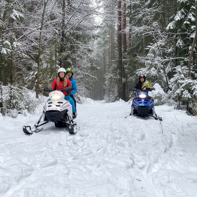 Поездка на снегоходе в Москве