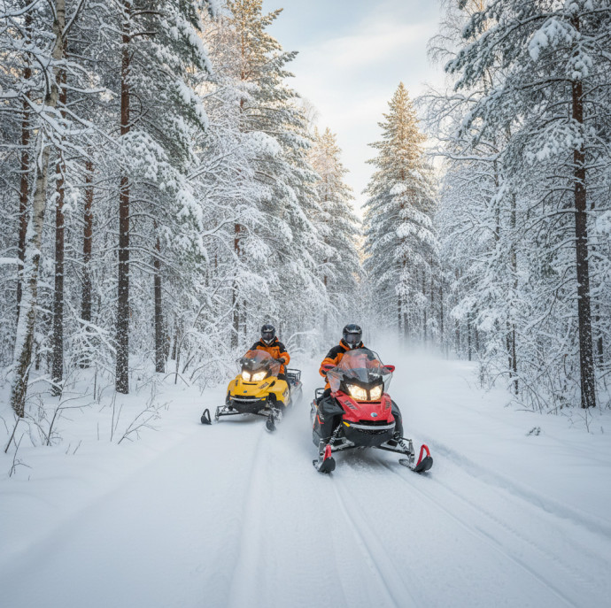 Поездка на снегоходе LUX в Москве
