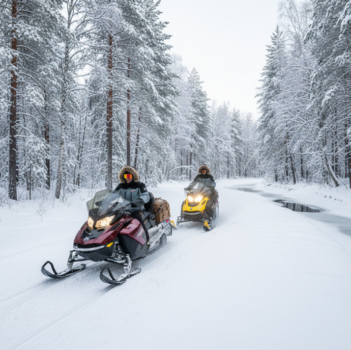 Поездка на снегоходе LUX в Москве