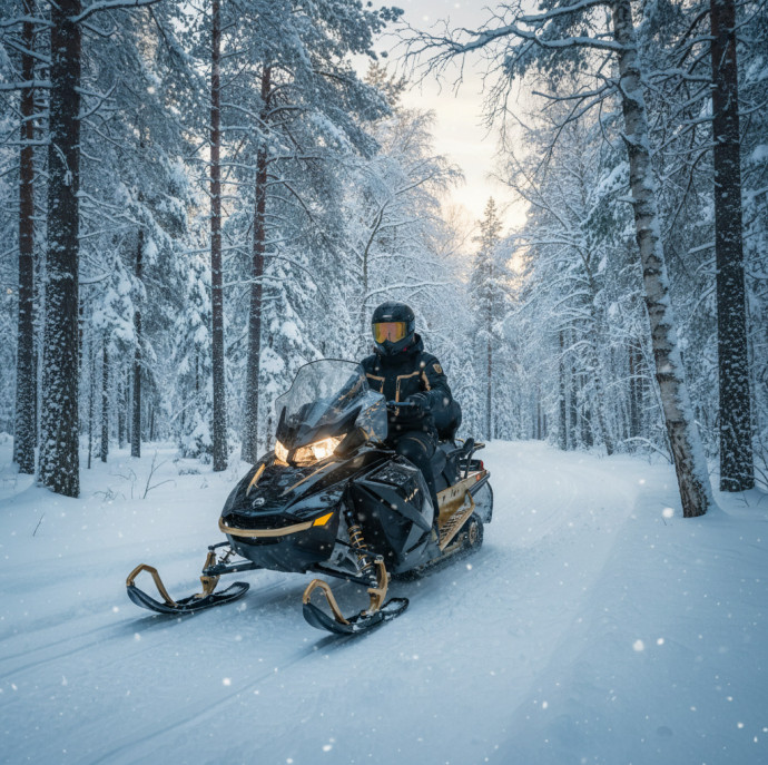 Поездка на снегоходе LUX в Москве