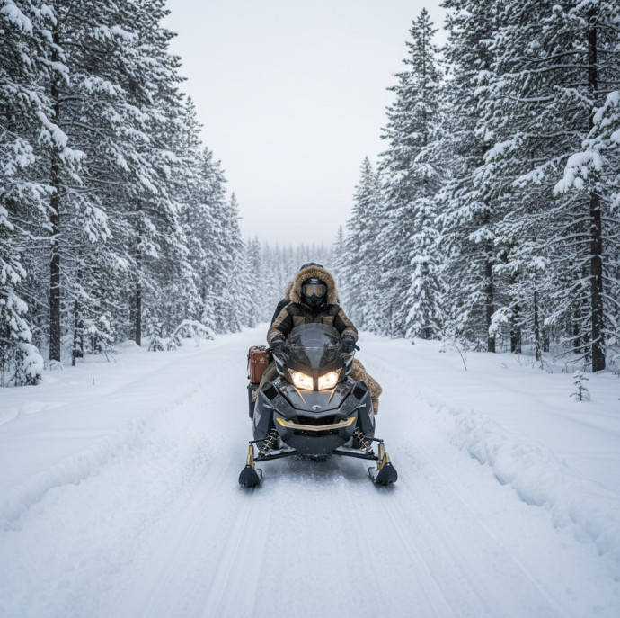 Поездка на снегоходе LUX в Москве