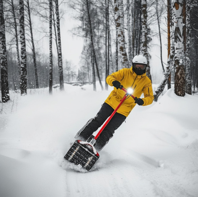 Катание на мотосноуборде в Москве