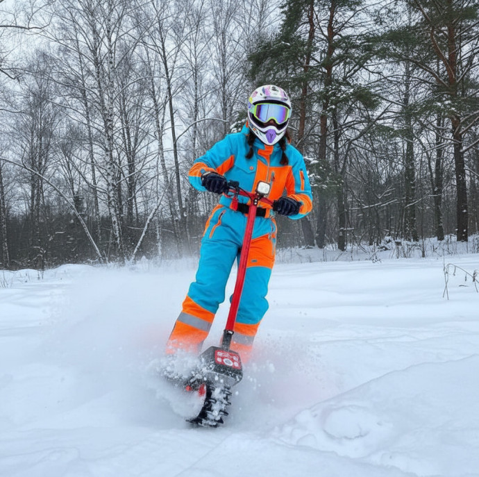 Катание на мотосноуборде в Москве