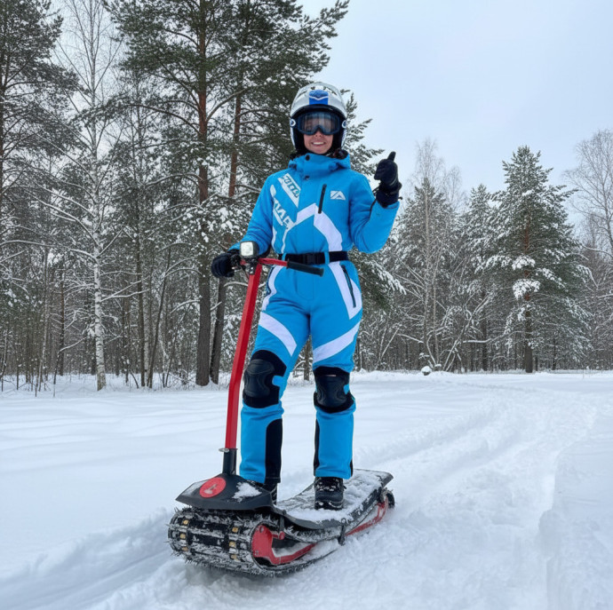 Катание на мотосноуборде в Москве