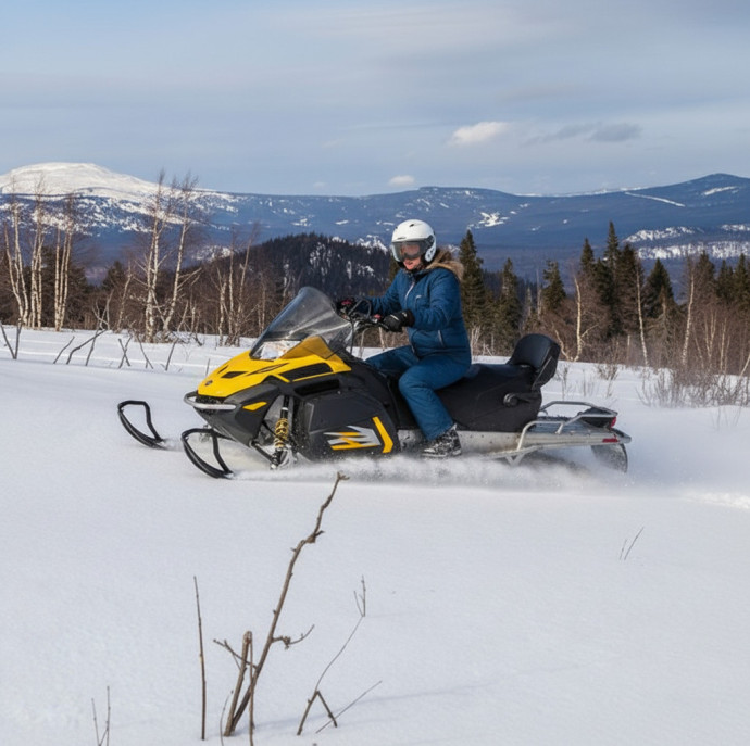 Катание на снегоходе в Москве
