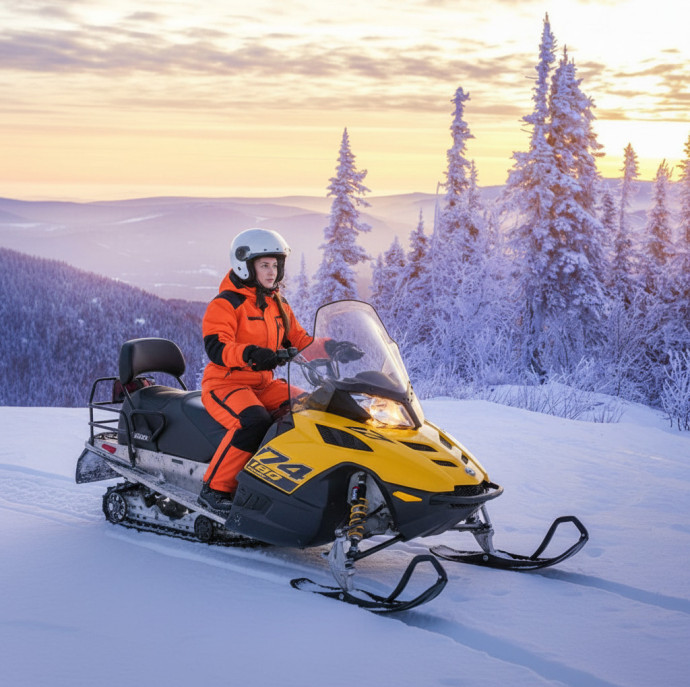 Катание на снегоходе в Москве