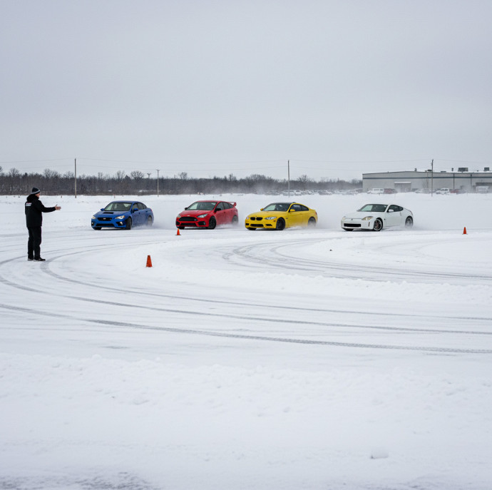 Зимний дрифт на авто в Москве