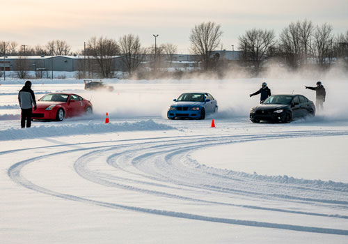 Зимний дрифт на авто в Москве