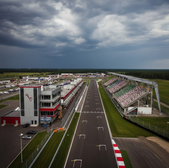 Заезд на спорткаре Porsche 911 992 4S на гоночном треке в Москве