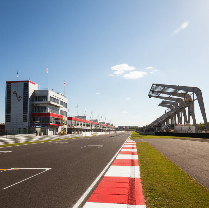 Заезд на спорткаре BMW M4 G82 на гоночном треке в Москве