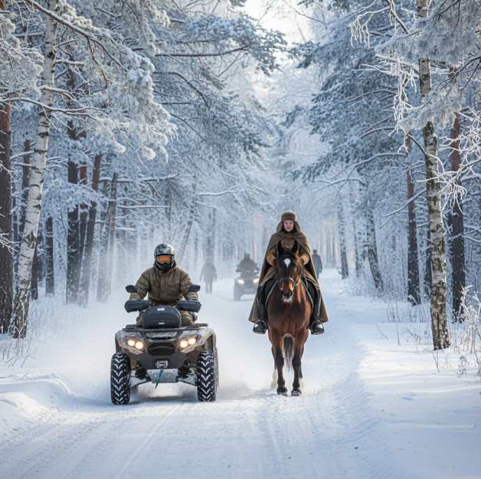 Прокат квадроцикла с конной прогулкой в Москве