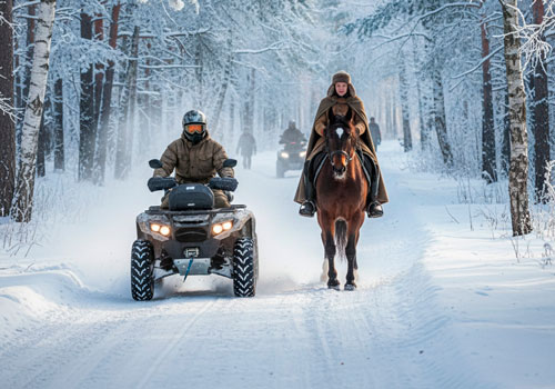 Прокат квадроцикла с конной прогулкой в Москве