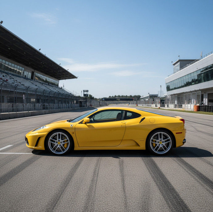 Заезд на автомобиле Ferrari F430 в Москве