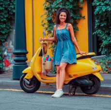 Прогулка на ретро мопеде в Москве