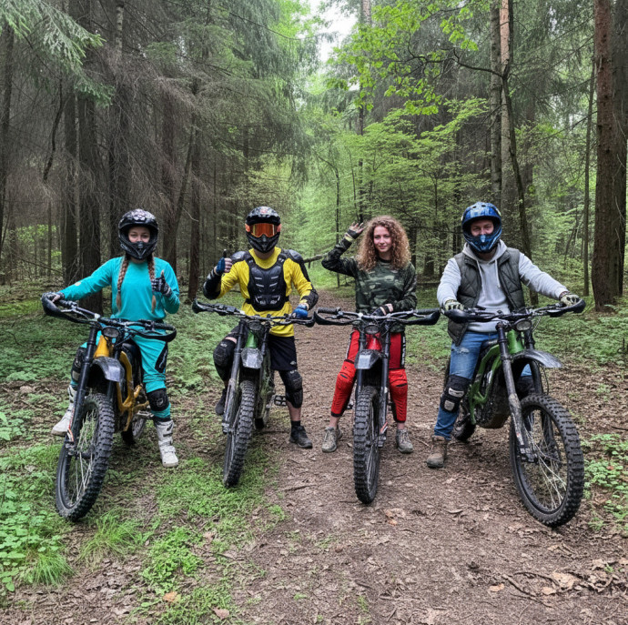 Катание на электромотоцикле в Москве