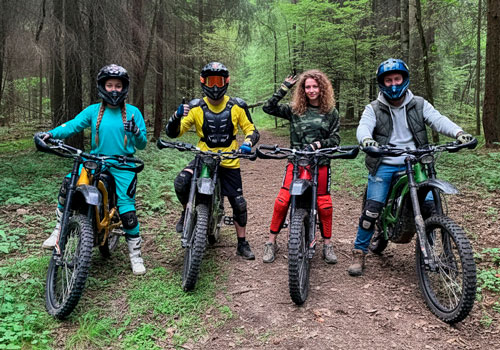 Катание на электромотоцикле в Москве