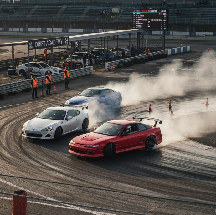 Обучение дрифту на подготовленных автомобилях в Москве