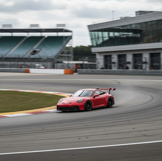 Заезд на автомобиле Porsche 911 GT3 в Москве