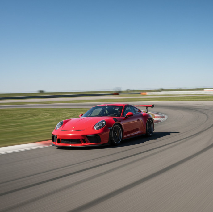 Заезд на автомобиле Porsche 911 GT3 в Москве