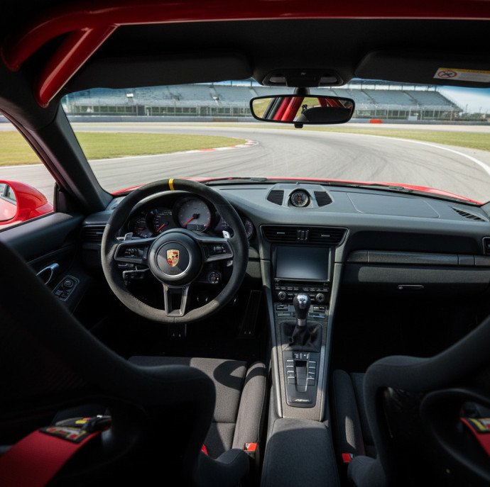 Заезд на автомобиле Porsche 911 GT3 в Москве