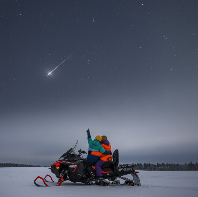 Катание на канадских снегоходах в Москве