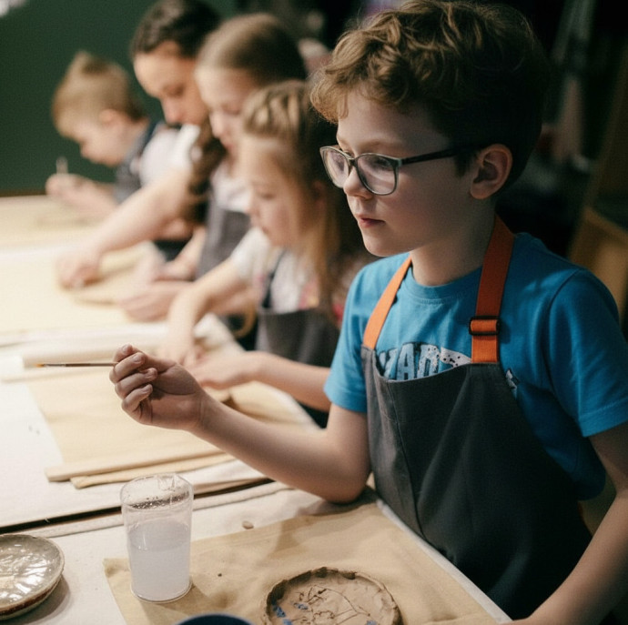 Детский мастер-класс по лепке из глины в Artisan Studia в Санкт-Петербурге