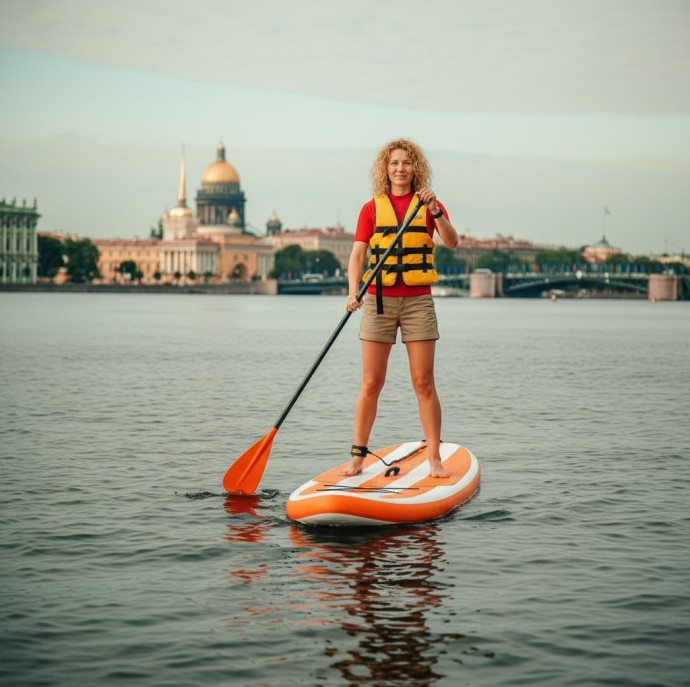 Прогулка на Sup-серфе в Санкт-Петербурге