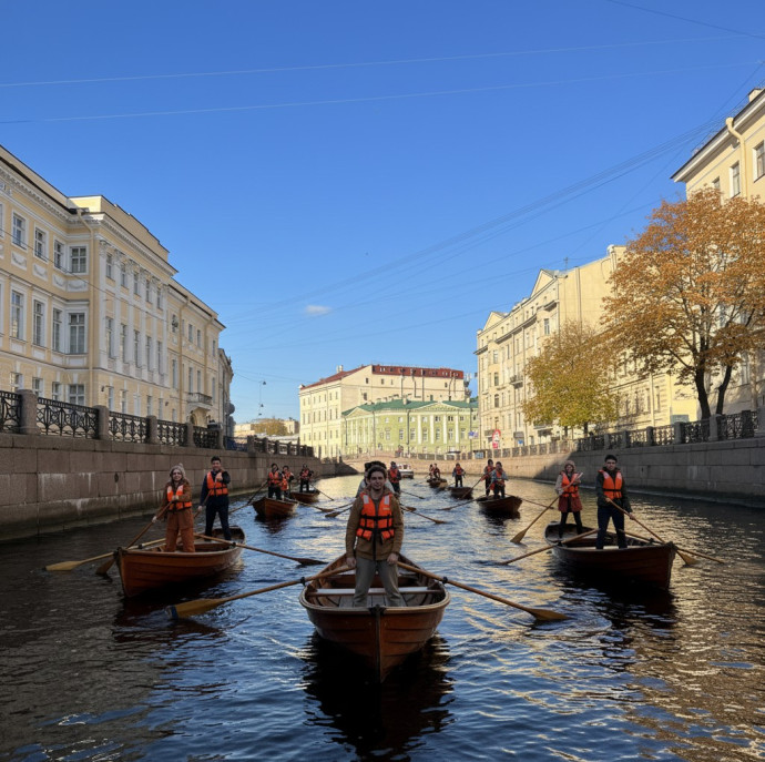 Прогулка на сапах у Петропавловской крепости и крейсера Авроры в Санкт-Петербурге