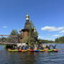 Прогулка на сапах по реке Вуоксе в Санкт-Петербурге