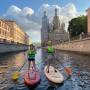 Прогулка на Sup-серфе вдоль Спаса на Крови в Санкт-Петербурге