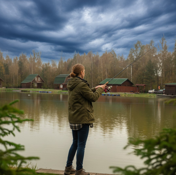Рыбалка на озере в Санкт-Петербурге