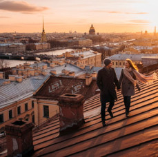 Прогулка по крыше в Санкт-Петербурге
